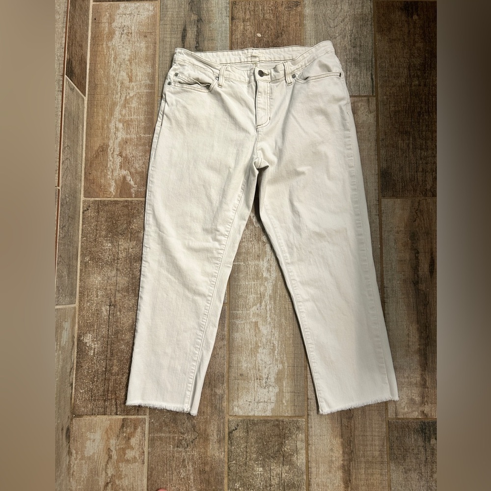 Eileen Fisher undyed organic cotton stretch denim. Size 12. - Picture 4 of 8
